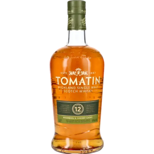 Tomatin Distillery, Single Malt 12 yrs, Bourbon & Sherry Casks Fles 75cl 43%